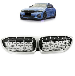 GRILĂ (RINICHI) PENTRU BMW G20 G21 19-22 DIAMANT ARGINTIU