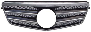 GRILĂ FAȚĂ MERCEDES W212 09-13 NEGRU/CROMO