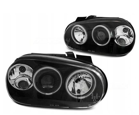Lămpi Vw Golf IV 4 97-03 inel ccfl halogen negru