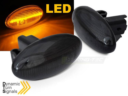 Indicatoare laterale fumate Led. Peugeot 107 206 307 Citroen C1 C2 C3 C4