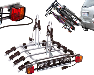 Platforma de transport pentru biciclete pentru 4 biciclete cu suport de atelaj Titan Amos 7PIN