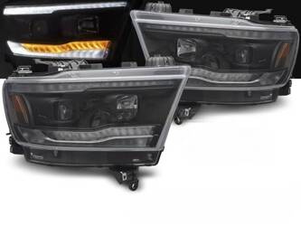 Faruri LED negre pentru Dodge Ram 19-22