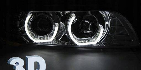 BMW E39 faruri cu LED-uri NEGRE cu LED-uri + ANULE