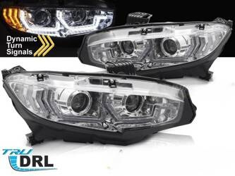 Faruri pentru Honda Civic X '16-'21 crom LED
