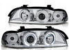 Bmw e39 ringi h1/h1 faruri cu lampă cromată ringi