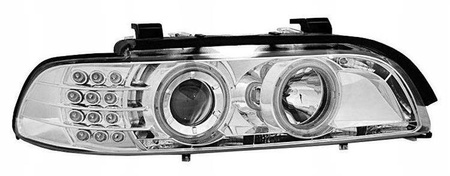 BMW E39 CHROM LED faruri cu LED-uri + ANULE