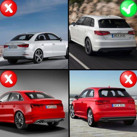 DIFUZOR AUDI A3 12-16 SPT / HAT LOOK RS3 TIPS