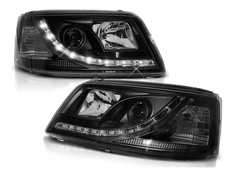 Faruri noi pentru Vw T5 03-09 negru Led Drl