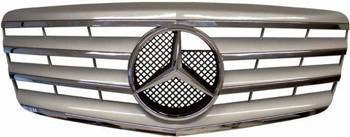 GRILĂ FRONTALĂ MERCEDES W211 06-09 CROM/ARGINTIU