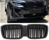 GRILĂ BMW IX3 G08 LCI CU LAMELE DUBLE NEGRU MAT