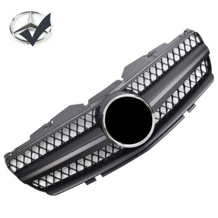 GRILĂ MERCEDES R230 SL 01-02/06 NEGRU MAT PLAT