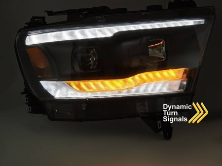 Faruri LED negre pentru Dodge Ram 19-22