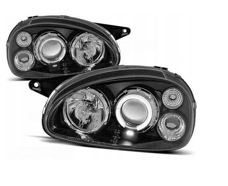 Faruri Opel Corsa B BLACK RINGI