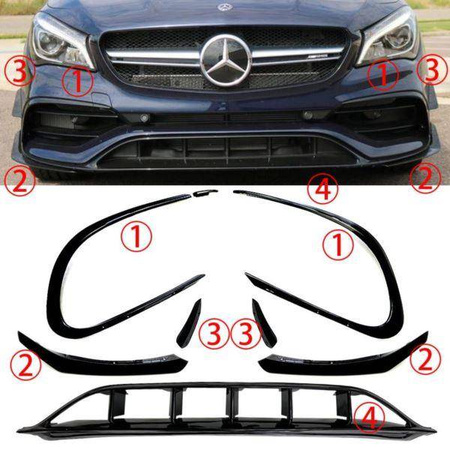 SPOILER FAȚĂ SPLITTER MERCEDES CLA W117 16-19
