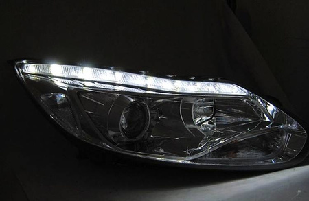 Faruri noi FORD FOCUS MK3 11- 10.14 LED CHROME