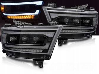 Faruri full LED negru pentru Dodge Ram 19-22
