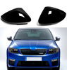 Carcase oglinzi laterale pentru Skoda Octavia Mk3 VW T-ROC negru lucios