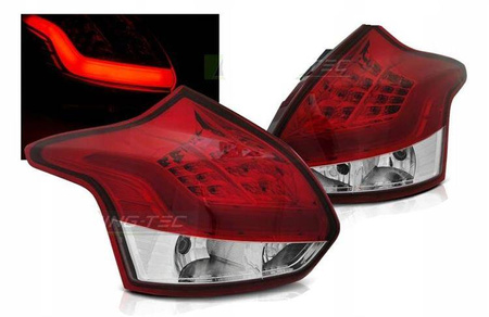 Ford Focus 3 11-14 hb roșu alb condus lămpi roșu și alb