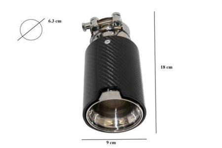 VÂRF FIBRĂ DE CARBON LUCIOS FI 9CM / 6.3 CM