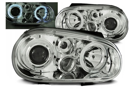 Faruri VW Golf IV 4 97-03 ringi cromat