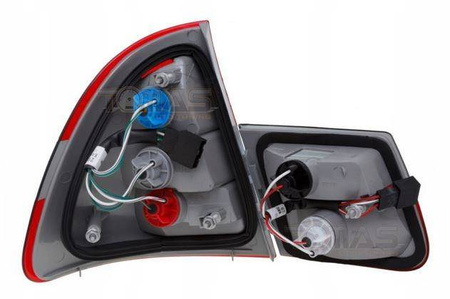 Lumini spate transparente BMW E46 Touring roșu alb SMOKE