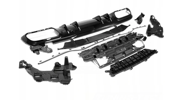 Difuzor sport negru argintiu pentru Mercedes W205 18-