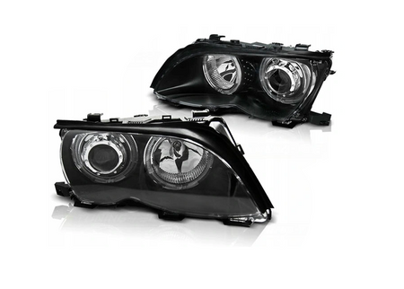 Bmw E46 01-05 Sedan Led Ringlights Lentile negre Lentile negre