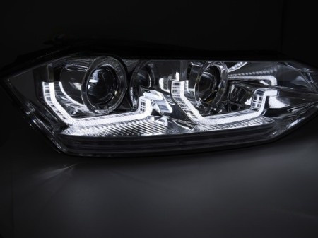 Faruri Lămpi cu lentile LED DRL VW Polo VI 2G (2017-2021) | Indicator dinamic de direcție