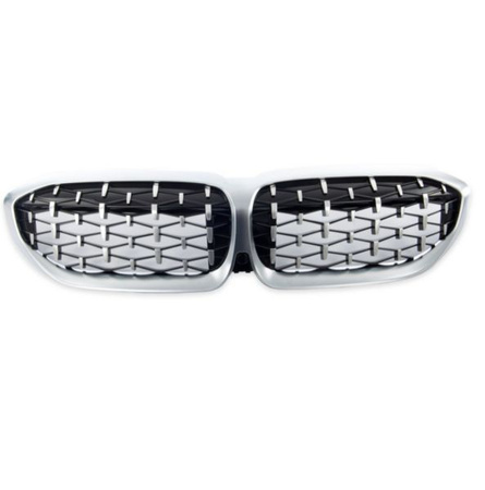 GRILĂ (RINICHI) PENTRU BMW G20 G21 19-22 DIAMANT ARGINTIU
