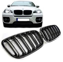 GRILĂ (RINICHI) BMW E70 E71 DOUBLE M LOOK GLOSS BL.