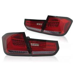 Stopuri LED BMW F30 11-15, bară LED roșie, secvență