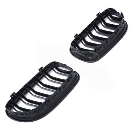 GRILĂ (RINICHI) BMW E90 08-11 DUBLU NEGRU MAT