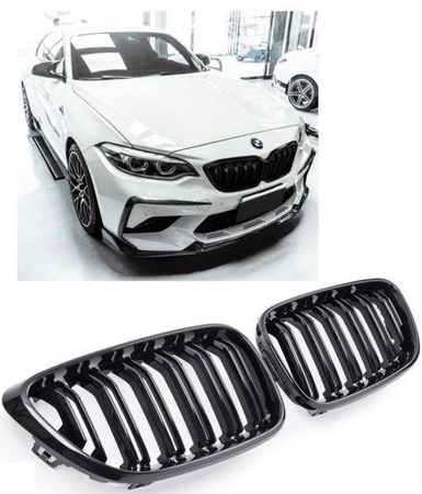 GRILĂ (RINICHI) BMW F22 F23 NEGRU LUCIOS M2