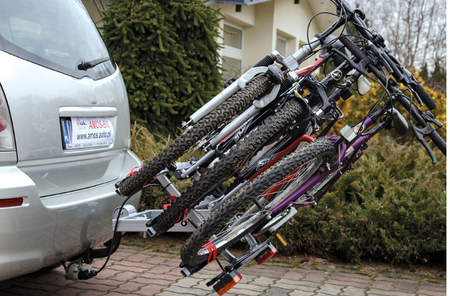 Platforma de transport pentru biciclete pentru 4 biciclete cu suport de atelaj Titan Amos 7PIN