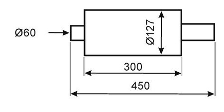 Mugen bass silencer Mugen cu mute 1xø100