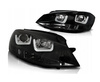 Lămpi Vw Golf VII 7 12-17 u-tip negru cu leduri drl