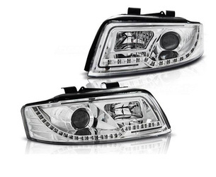 Faruri Audi A4 B6 00-04 Led Tube Chrome