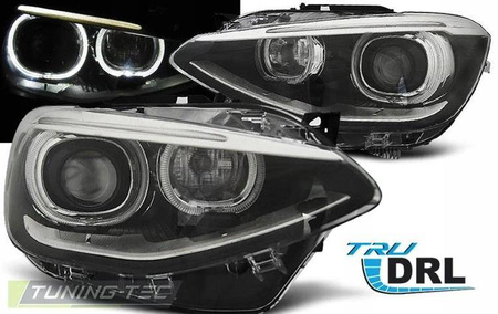 Faruri Bmw F20 F21 F21 11-14 a condus ringlights negru
