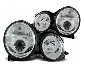 Lămpi noi Mercedes W210 99-02 Clasa E inele cromate