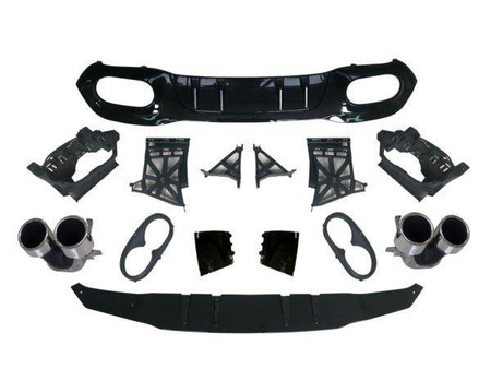 MERCEDES W177 DIFUZOR AMG CU ASPECT CROMAT