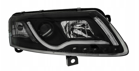 AUDI A6 C6 Faruri cu LED-uri cu tuburi negre AUDI A6 C6