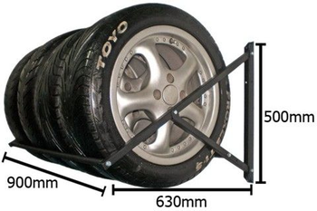 S4 raft pentru anvelope montat pe perete pentru garaj