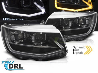 LED TUBE LIGHT BLACK DRL SEQ faruri pentru VW T6 2015-2019