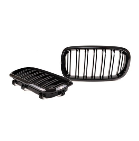 GRILĂ (KIDNEY) PENTRU BMW X5 X6 13-18 NEGRU LUCIOS