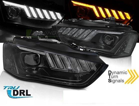 Faruri Led negre pentru Audi A4 B8 12-15