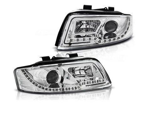 Faruri Audi A4 B6 00-04 Led Tube Chrome