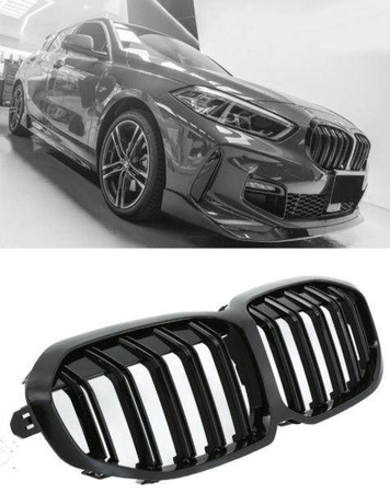 GRILĂ (RINICHI) BMW 1 F40 F41 19- NEGRU DUBLU LUCIOS