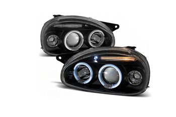 Lămpi Opel Corsa B 93-00 Ringi Black Glass diffuser