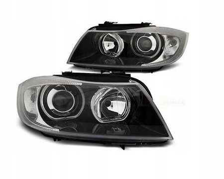 Lămpi BMW E90 E91 05-11 inele led negru H7/H7 DEPO
