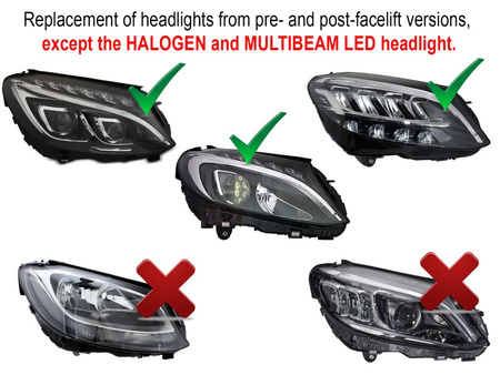 Faruri full LED pentru Mercedes W205 14-21